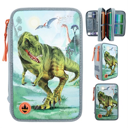 Dino World - Trippel Penalhus Med Led-lys, T-Rex