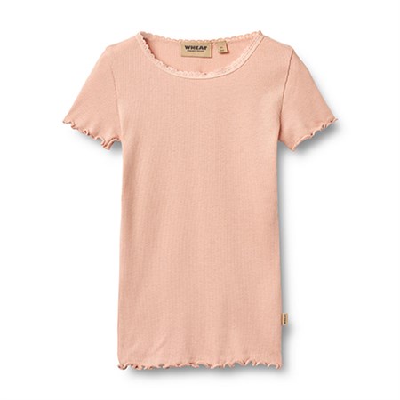 Wheat - Rib T-Shirt Katie SS, Rose Cloud