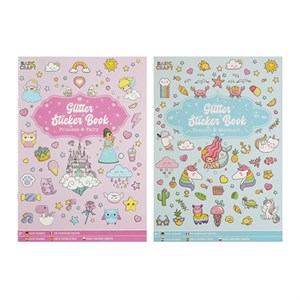 Justesen - Stickerbook Glitter A5, Vælg Mellem 2 Designs
