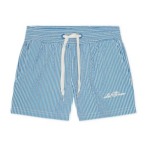 LES DEUX - Stan Stripe Swim Shorts Kids, Palace Blue