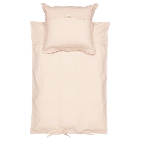 MarMar - Bed Linen Scallop Baby Sengetøj, Beige Rose