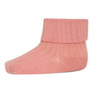 mp Denmark - Bomuld Rib Baby Strømper, Rose Dawn
