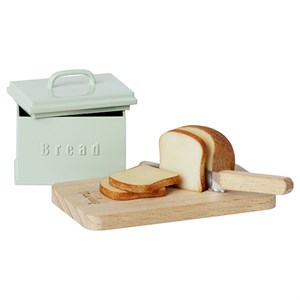 Maileg - Miniature Brødboks M. Skærebræt Og Kniv