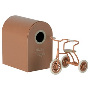 Maileg - Abri à tricycle / Trehjulet Cykel Til Mus, Koral