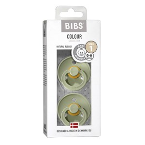 BIBS - Bibs Colour 2 pak - Str. 1 (0-6 MDR), Sage/Sage