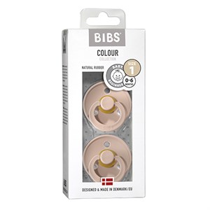 BIBS - Bibs Colour 2 pak - Str. 1 (0-6 MDR), Blush/Blush