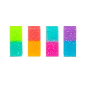 OOLY - Oh My Glitter! Jumbo Erasers, 4 varianter