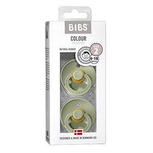 BIBS - Bibs Colour 2 pak - Str. 2 (6-12 MDR), Sage/Sage