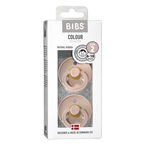 BIBS - Bibs Colour 2 pak - Str. 2 (6-12 MDR), Blush/Blush