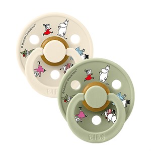 BIBS - BIBS x Moomin 2 Pack Colour Latex - Str. 2 (6-12 MDR), Friends Ivory Mix