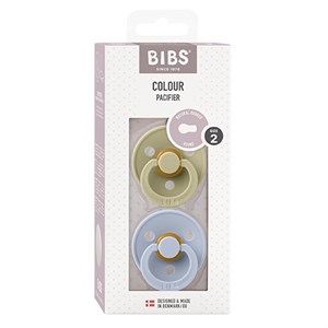 BIBS - Bibs Colour 2 pak - Str. 2 (6-12 MDR), Khaki/Dusty Blue