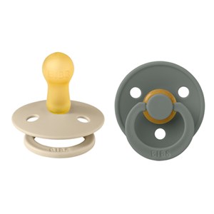 BIBS - Bibs Pacifier Colour 2 pak Latex Str. 2 (6-12 MDR), Vanilla/Pine