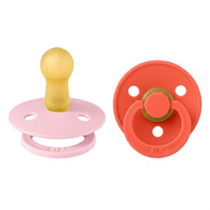 BIBS - Bibs Pacifier Colour 2 pak Latex Str. 2 (6-12 MDR), Baby Pink/Tango