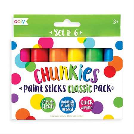 OOLY - Chunkies Paint Sticks Classic, Sæt Med 6