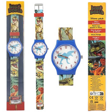 Dino World - Silicone Ur, Blå