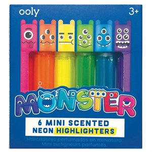 OOLY - Mini Monster Scented Markers, 6 stk.