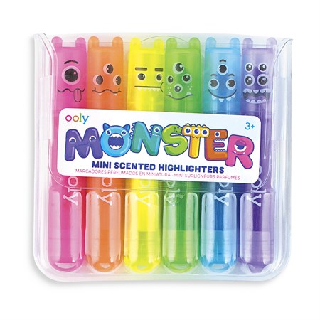 OOLY - Mini Monster Scented Markers, 6 stk.
