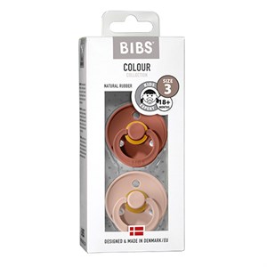 BIBS - Bibs Colour 2 pak - Str. 3 (18+ MDR), Woodchuck/Blush