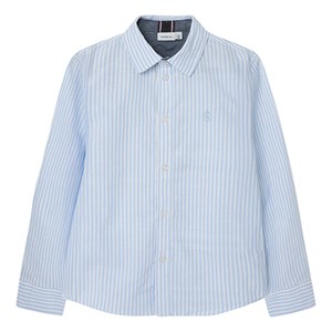Name It - NKM NEWSA LS SHIRT NOOS, Campanula/Bright White