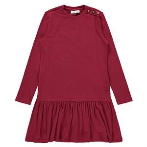 Name It - Roluma Kjole LS, Earth Red