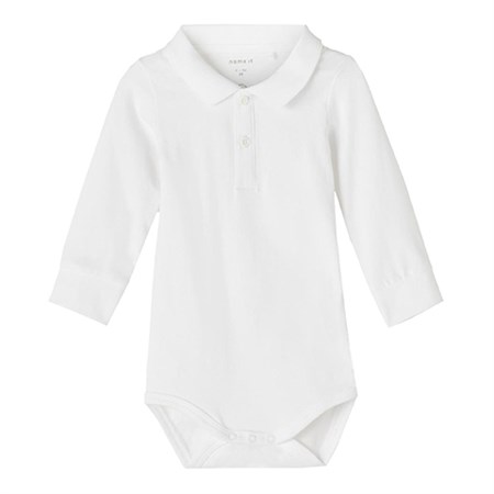 Name It - Holger LS Polo Body Noos, Bright White