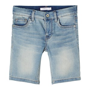 Name It - Theo Thayers Denim Sweat Shorts, Light Blue Denim