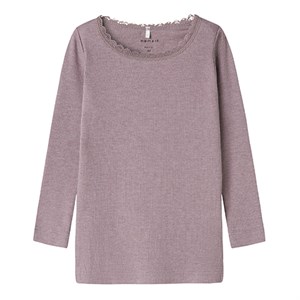 Name It - Kab T-shirt Noos LS, Elderberry Melange