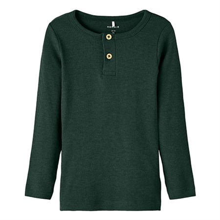 Name It - Kab T-shirt Noos LS, Pine Green