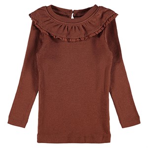 Name It - Reate T-shirt LS, Brown Out