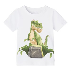 Name It - Gigantosaurus Malte T-shirt, Bright White