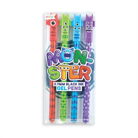 OOLY - Monster Gel Pens, 4 stk. 