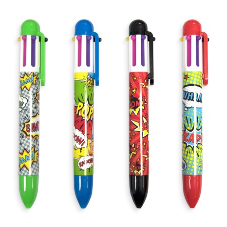 OOLY - Comic Attack 6 Click Multi Color Pens, vælg ml 4 ass.