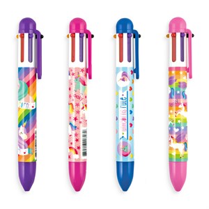 OOLY - Unique Unicorns 6 Click Multi Color Pens, vælg mellem 4 udtryk