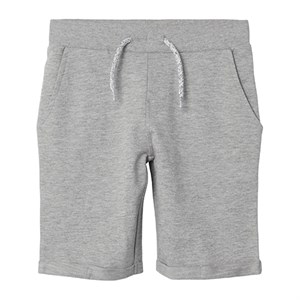Name It - Vermo Long Sweat Shorts, Grey Melange