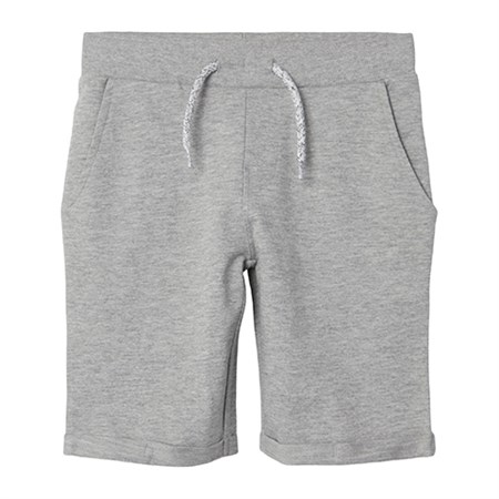 Name It - Vermo Long Sweat Shorts, Grey Melange