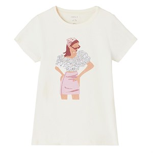 Name It - Hilouise T-shirt SS, White Alyssum