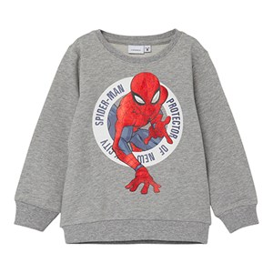 Name It - Janich Spiderman Sweat UNB Marvel, Grey Melange