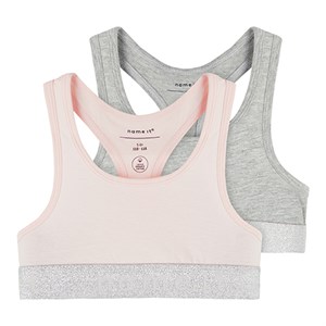 Name It - Short Top 2 Pack Noos, Barely Pink/Grey Melange