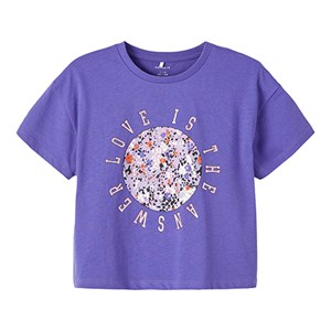 Name It - Bolette Loose Short T-shirt SS, Purple Corallites