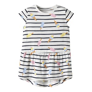 Name It - Vigga Capsl  Kjole - Ice, Bright White