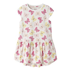 Name It - NMF VIGGA CAPSL DRESS F1 NOOS, Bright White AOP Pink Butterfly