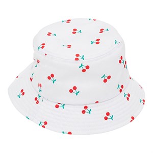 Name It - Filip Bucket / Bølle Hat - Cherry Print, Bright White