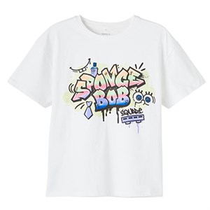 Name It - Fyf Spongebob / Svampe Bob T-shirt SS, Bright White