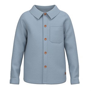 Name It - Folke Jersey Skjorte, Dusty Blue
