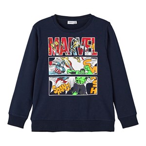 Name It - Foss Marvel Sweatshirt UNB LS, Dark Sapphire
