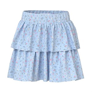 Name It - Vinaya Skirt Small Floral Noos, Ice Water