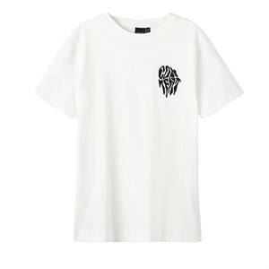 LMTD - Felting T-shirt Back Print SS, White Alyssum