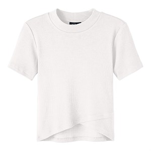 LMTD - Dida Crop Wrap T-shirt SS, White Alyssum