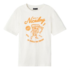 LMTD - Fice T-shirt SS - Pizza, White Alyssum