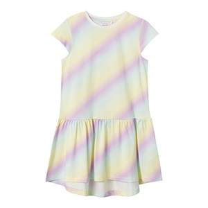 Name It - Vigga Capsl Dress - Rainbow, White Alyssum